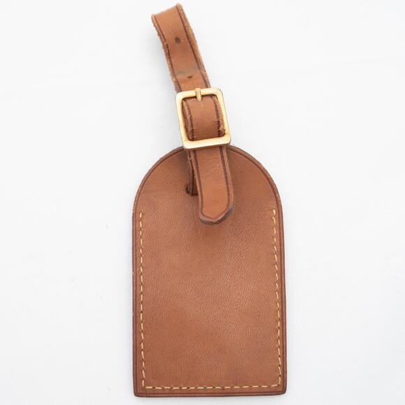 Authentic Louis Vuitton Vachetta Leather Luggage Name Tag P - Picture 3 of 6